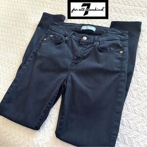 7 for All Mankind B(air) Skinny Ankle Dark Blue Denim Size 26